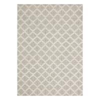 (B780) Wesley Beige & Ivory Diamond Design Area Rug, 5x7