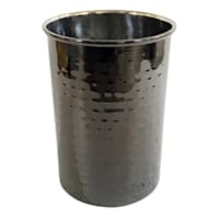 Found & Fable Hammered Nickel Utensil Crock, Black