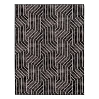 (D563) Venus Black & Grey Accent Rug, 2x4