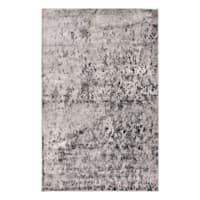 (B789) Crosby St. Adore Black & Grey Abstract Area Rug, 8x10