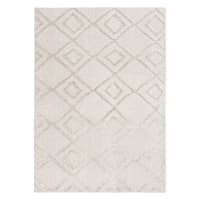 (D560) Brantley Grey Diamond Design Area Rug, 5x7