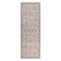 (B784) Providence Colin Multi Floral Washable Runner, 2x7