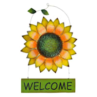 Welcome Sunflower Outdoor Wall Decor, 15.3"