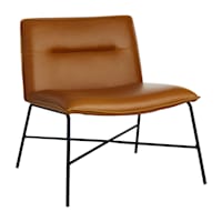 Crosby St. Zoey Faux Leather Accent Chair, Camel