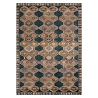 (D571) Freya Black Medallion Washable Area Rug, 8x10