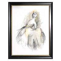 Framed Woman Sketch Wall Art, 21x27