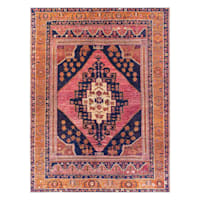 (B794) Amelie Multicolor Medallion Washable Area Rug, 8x10