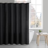 Black Lattice Textured Shower Curtain, 72"