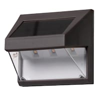 6-Lumen Solar Brown Fence Light