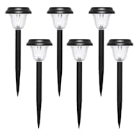 6-Pack 5-Lumen Solar Black Melville Pathway Lights