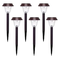 6-Pack 5-Lumen Solar Brown Melville Pathway Lights