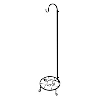 Metal Plant Shepard's Hook with Stand, Black