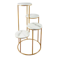 4-Tier Metal & Wood Plant Stand, Large