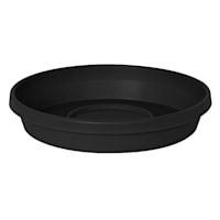 Black Terra Living Outdoor Plant Saucer, Small