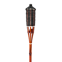 Brown Woven Bamboo Rope Garden Torch, 60"