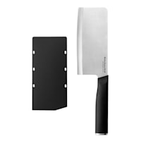 KitchenAid Classic Black Handle Cleaver Knife, 6"