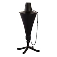 Black Metal Conical Tabletop Torch, 12"