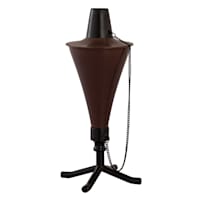 Brown Metal Conical Tabletop Torch, 12"