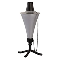 White Metal Conical Table Top Torch, 12"