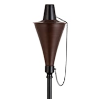 Brown Metal Conical Garden Torch, 72"