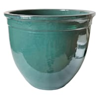 Primo Turquoise Outdoor Planter, Medium