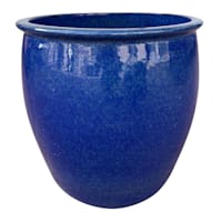 Havana Blue Ceramic Outdoor Planter, Large