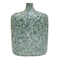 Ty Pennington Blue Capiz Mosaic Bottle Vase, 16.5"