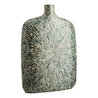 Ty Pennington Blue Capiz Mosaic Bottle Vase, 20"