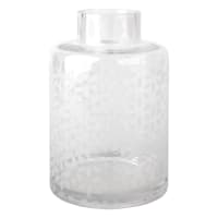 Tracey Boyd Etched Clear Glass Vase, 8"