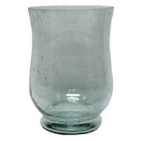Ty Pennington Sea Blue Seeded Glass Tealight Holder, 5.5"