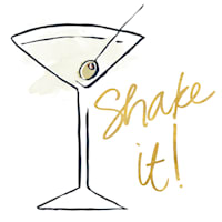 14X14 Shake It! Cocktail Canvas