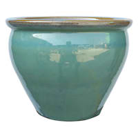 Honeybloom Mews Green Ceramic Outdoor Planter, Extra Large