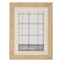Natural & White Beaded Tabletop Picture Frame, 4x6
