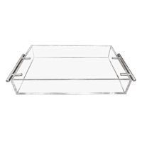 Laila Ali Clear Acrylic Decorative Tray, 20x13
