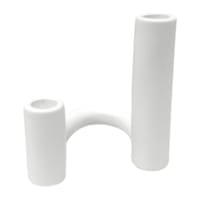 Tracey Boyd White Ceramic Candle Holder, 6"