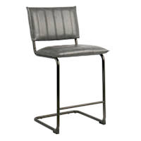 Crosby St. Luka Faux Leather Counter Stool, Grey