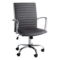 Crosby St. Maxwell Adjustable Faux Leather Office Chair, Grey