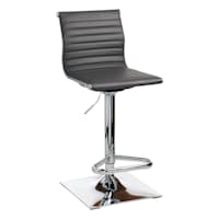 Crosby St. Maxwell Adjustable Faux Leather Barstool, Grey