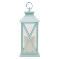 Light Blue LED Lantern, 12"