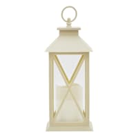 Ivory LED Lantern, 12"