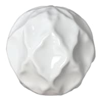 Laila Ali Katherine White Ceramic Ball, 4"