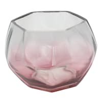 Pink & Grey Ombre Votive Candle Holder, 3"