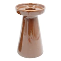 Ty Pennington Brown Ceramic Pillar Candle Holder, 6.5"