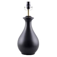 18.5In Black Ceramic Matte Table Lamp