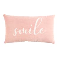 Blush Love Chenille Oblong Throw Pillow, 14x24