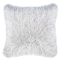 Grant Grey Lurex Shag Throw Pillow, 24"