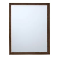 Warm Walnut Rectangle Wall Mirror, 22x28