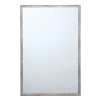 Metallic Woven Textured Framed Rectangle Wall Mirror, 24x36
