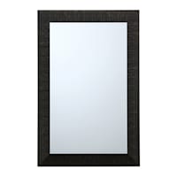 Grey Framed Ornate Rectangle Wall Mirror, 24x36