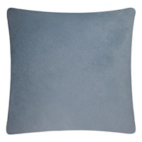 Light Blue Diagonal Striped Throw Pillow, 18"